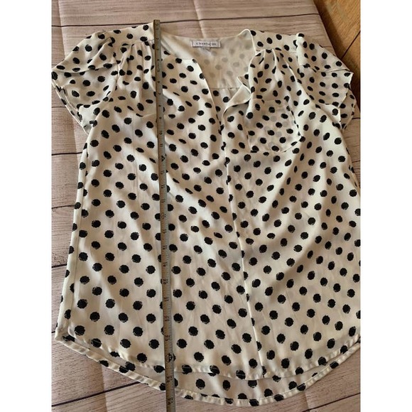 41 Hawthorne polka dot top size small short sleeve - Picture 12 of 12